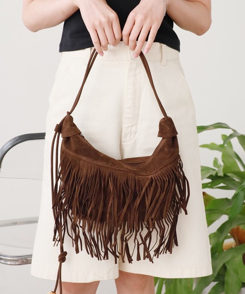 ROOPTOKYO(ループトウキョウ)の「Fringe HalfMoon Shoulder Bag / フリンジハーフムーンショルダーバッグ(ショルダーバッグ・レディース・ブラウン/ダークブラウン/ベージュ/ブラック・FREE)」の20枚目の写真