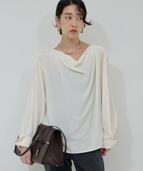 フロントドレープブラウス(シャツ/ブラウス)|GALLARDAGALANTE(ガ フロントドレープブラウス(シャツ/ブラウス)|GALLARDAGALANTE(ガ