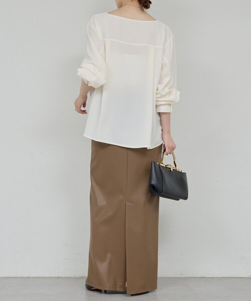セール】フロントドレープブラウス（シャツ/ブラウス