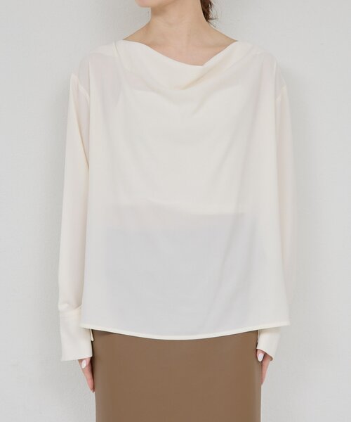 美品⚑ガリャルダガランテ ドレープTブラウス オフホワイト 2025 美品⚑ガリャルダガランテ ドレープTブラウス オフホワイト 2025