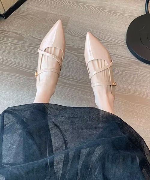 shoes365（シューズスリーシックスファイヴ）の「Vカットストラップパンプス（パンプス・レディース・ブラック/ベージュ・23.0cm/23.5cm/24.0cm/24.5cm/25.0cm）」の9枚目の写真