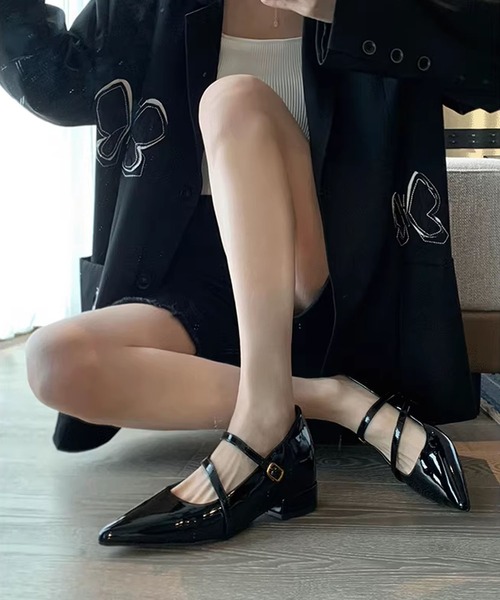 shoes365（シューズスリーシックスファイヴ）の「Vカットストラップパンプス（パンプス・レディース・ブラック/ベージュ・23.0cm/23.5cm/24.0cm/24.5cm/25.0cm）」の12枚目の写真