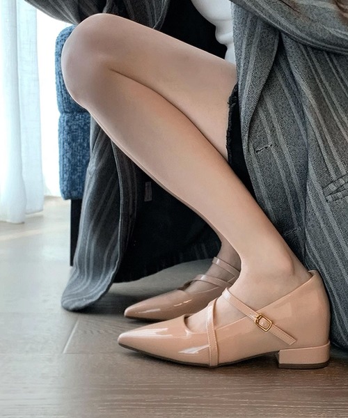 shoes365（シューズスリーシックスファイヴ）の「Vカットストラップパンプス（パンプス・レディース・ブラック/ベージュ・23.0cm/23.5cm/24.0cm/24.5cm/25.0cm）」の6枚目の写真