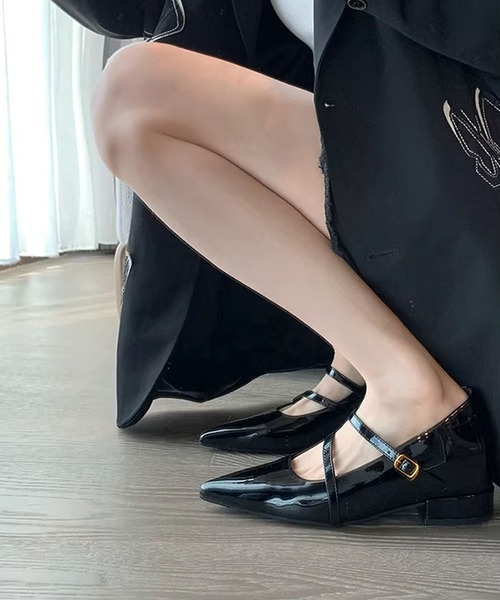shoes365（シューズスリーシックスファイヴ）の「Vカットストラップパンプス（パンプス・レディース・ブラック/ベージュ・23.0cm/23.5cm/24.0cm/24.5cm/25.0cm）」の13枚目の写真