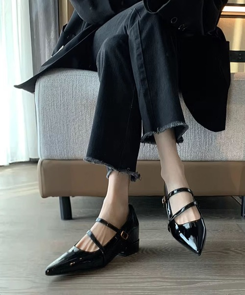 shoes365（シューズスリーシックスファイヴ）の「Vカットストラップパンプス（パンプス・レディース・ブラック/ベージュ・23.0cm/23.5cm/24.0cm/24.5cm/25.0cm）」の10枚目の写真
