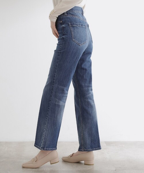 grove（グローブ）の「【美シルエット/選べる着丈】大人のためのソフトフレアーデニム（デニムパンツ・レディース・ネイビー/ブルー系その他/ブルー・03/02/00/01/04/05/22/23/21）」の11枚目の写真