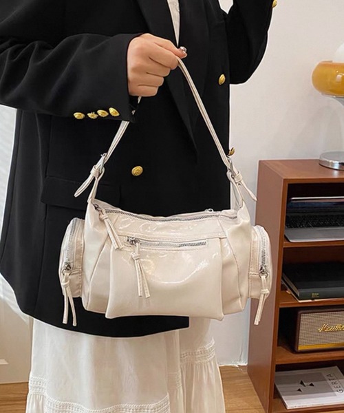 セール】4ポケット 横長 スクエア型ボストンBAG（ボストンバッグ