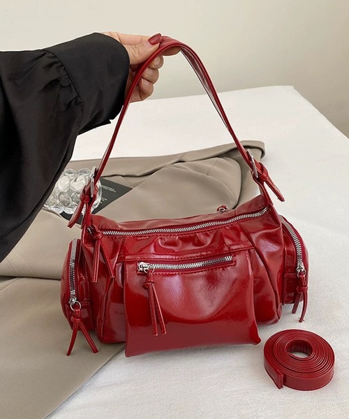 セール】4ポケット 横長 スクエア型ボストンBAG（ボストンバッグ