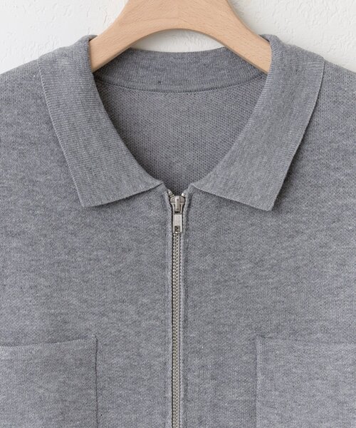 DISCOAT（ディスコート）の「【ユニセックス】衿付きWジップカーディガン（カーディガン/ボレロ・レディース・グレー/ブラック/ブラウン・FREE）」の22枚目の写真