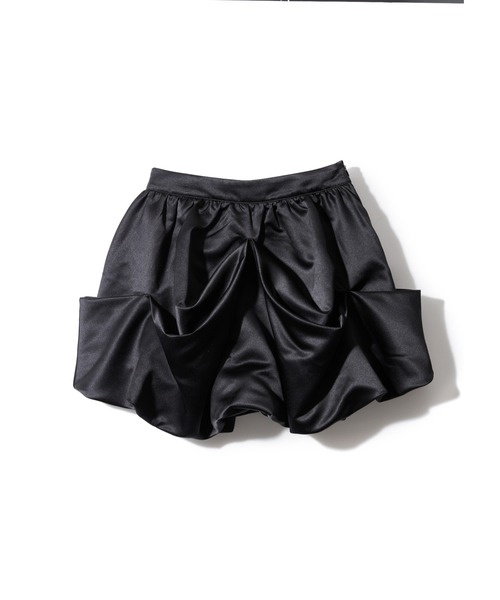 NOTREemor(ノートルエモア)の「drape mini skirt(スカート・レディース・ブラック/アイボリー・FREE)」の10枚目の写真