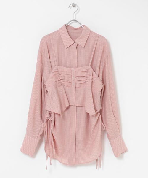 KBF（ケイビーエフ）の「ビスチェSETドロストシャツ（シャツ/ブラウス・レディース・オフホワイト/ピンク/ベージュ系その他・ONE）」の20枚目の写真