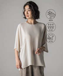 【旅楽シリーズ】メランジツイルブラウス≪洗濯機で洗える≫