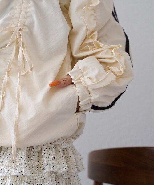 25AW/2サイズ展開】リボンラインZIPブルゾン（ブルゾン）｜w closet