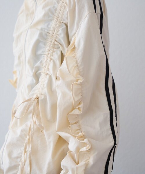 にこ：2wayリボンダウン 2way仕様 KAWADAダウンドロストミドルコート【ウォッシャブル