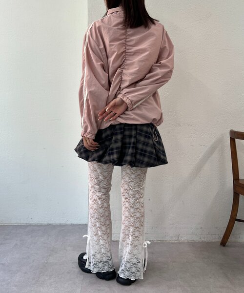 セール】【25AW/2サイズ展開】リボンラインZIPブルゾン（ブルゾン）｜w