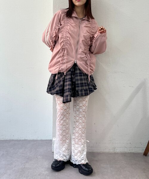 25AW/2サイズ展開】リボンラインZIPブルゾン（ブルゾン）｜w