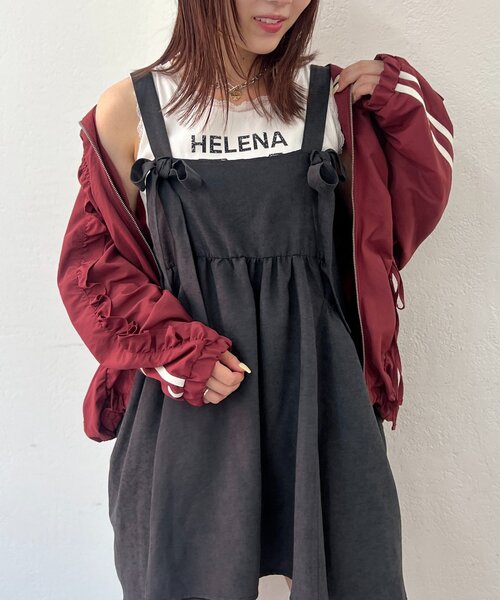 25AW/2サイズ展開】リボンラインZIPブルゾン（ブルゾン）｜w