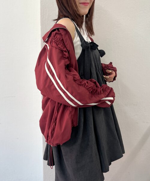 にこ：2wayリボンダウン 2way仕様 KAWADAダウンドロストミドルコート【ウォッシャブル