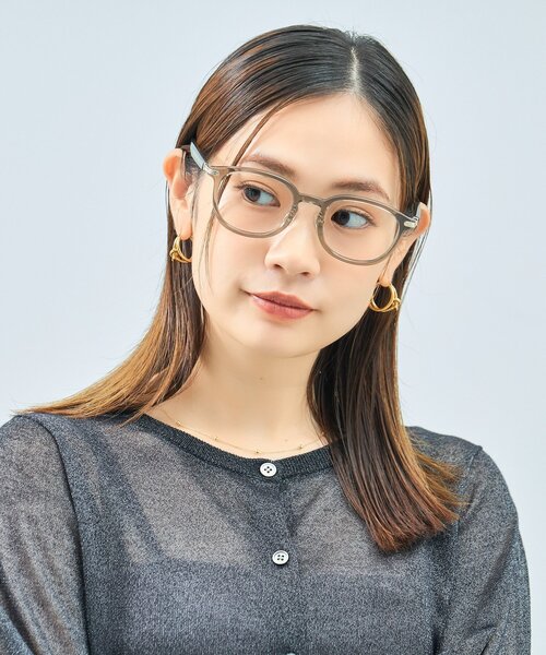 UNITED ARROWS（ユナイテッドアローズ）の「Zoff｜UNITED ARROWS｜ウェリントン型 メガネ [Casual] 伊達メガネ 度付き[レンズ交換券付き]ユニセックス  ユナイテッドアローズ（メガネ・レディース・ブラック/グレー/ブラウン系その他5・FREE）」の3枚目の写真