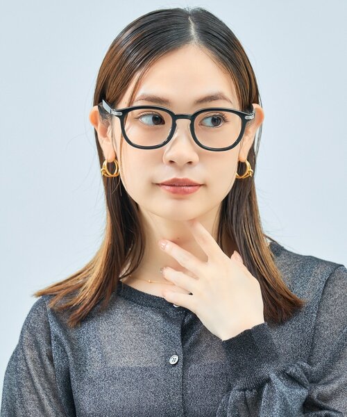 UNITED ARROWS（ユナイテッドアローズ）の「Zoff｜UNITED ARROWS｜ウェリントン型 メガネ [Casual] 伊達メガネ 度付き[レンズ交換券付き]ユニセックス  ユナイテッドアローズ（メガネ・レディース・ブラック/グレー/ブラウン系その他5・FREE）」の2枚目の写真