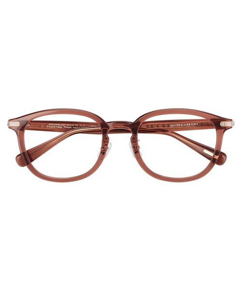 UNITED ARROWS（ユナイテッドアローズ）の「Zoff｜UNITED ARROWS｜ウェリントン型 メガネ [Casual] 伊達メガネ 度付き[レンズ交換券付き]ユニセックス  ユナイテッドアローズ（メガネ・レディース・ブラック/グレー/ブラウン系その他5・FREE）」の4枚目の写真