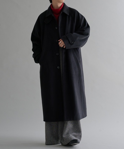 epnok（エプノック）の「2WAYステンカラーコート（ステンカラーコート・メンズ・チャコールグレー/ブラック・SMALL/LARGE/MEDIUM）」の7枚目の写真