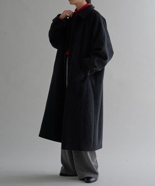 epnok（エプノック）の「2WAYステンカラーコート（ステンカラーコート・メンズ・チャコールグレー/ブラック・SMALL/LARGE/MEDIUM）」の8枚目の写真