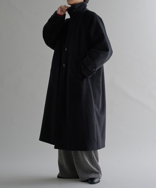 epnok（エプノック）の「2WAYステンカラーコート（ステンカラーコート・メンズ・チャコールグレー/ブラック・SMALL/LARGE/MEDIUM）」の13枚目の写真