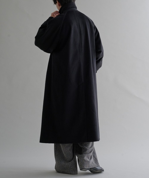 epnok（エプノック）の「2WAYステンカラーコート（ステンカラーコート・メンズ・チャコールグレー/ブラック・SMALL/LARGE/MEDIUM）」の14枚目の写真