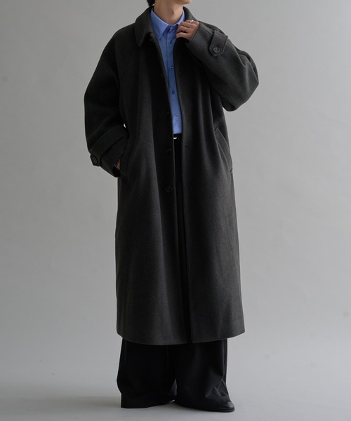epnok（エプノック）の「2WAYステンカラーコート（ステンカラーコート・メンズ・チャコールグレー/ブラック・SMALL/LARGE/MEDIUM）」の22枚目の写真