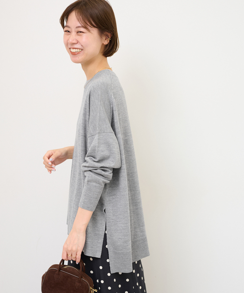 セール】《一部WEB限定追加 / 新色》BiellaYarnワイドクルーネックプル