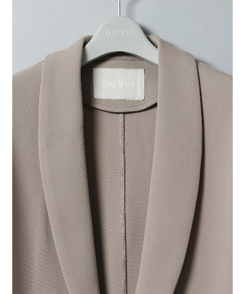 SUIT SQUARE（スーツスクエア）の「GOOVI ダブルショールカラージャケット ウォッシャブル（テーラードジャケット・メンズ・ベージュ系/ブラック系・1/2/3）」の13枚目の写真