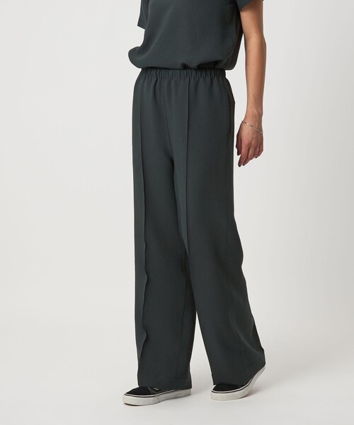 UNITED ARROWS & SONS by DAISUKE OBANA（ユナイテッドアローズアンドサンズバイダイスケオバナ）の「＜D.O UNITED ARROWS BY DAISUKE OBANA for WOMEN＞ Ⅰ CR WIDE PANTS/パンツ（その他パンツ・レディース・ブラック/ダークグリーン・M/S）」の4枚目の写真