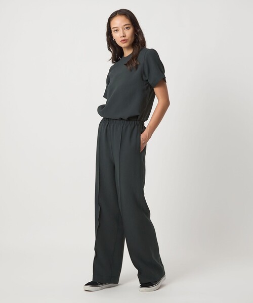 UNITED ARROWS & SONS by DAISUKE OBANA（ユナイテッドアローズアンドサンズバイダイスケオバナ）の「＜D.O UNITED ARROWS BY DAISUKE OBANA for WOMEN＞ Ⅰ CR WIDE PANTS/パンツ（その他パンツ・レディース・ブラック/ダークグリーン・M/S）」の5枚目の写真