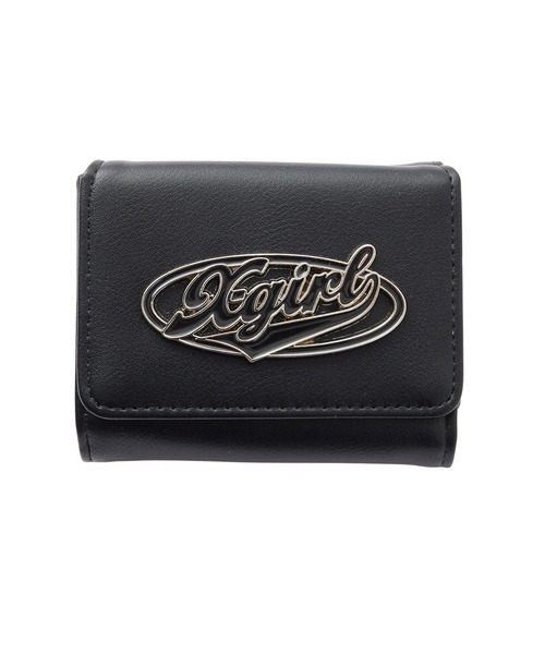 X-girl(エックスガール)の「COLOR OVAL LOGO BUCKLE MINI WALLET(財布・レディース・ブラック/バーガンディー/ネイビー・ONE SIZE)」の2枚目の写真