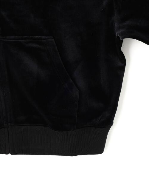 SUPPLIER(サプライヤー)の「SUPPLIER/サプライヤー/CROSS RHINESTONE VELOUR ZIP HOODIE(パーカー・メンズ・ブラック・XL/L/M)」の3枚目の写真