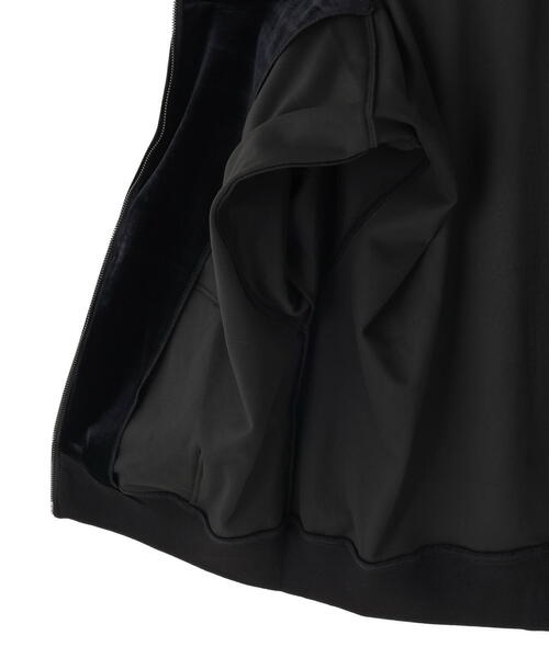 SUPPLIER/サプライヤー/CROSS RHINESTONE VELOUR ZIP HOODIE（パーカー