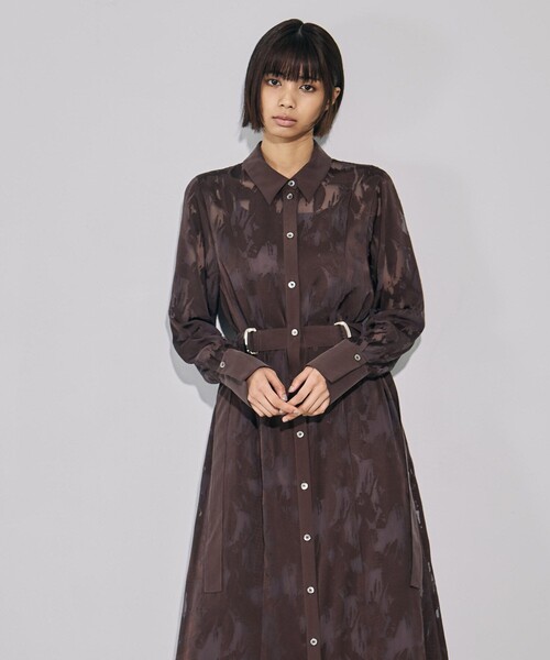 完売間近！】オパールコンビワンピース｜オケージョン/シアー/シャツ