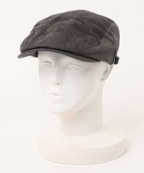 polcadot（ポルカドット）の「フェイクスエードハンチング/Back to Front ユニセックス サイズ調節可（ハンチング/ベレー帽・メンズ・ベージュ/ブラック/グレー・M/XL）」の7枚目の写真