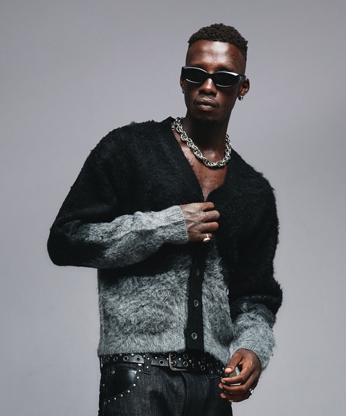 ANDER HUNK(アンダーハンク)の「Metal button Gradation Cardigan/ メタルボタングラデーションカーディガン(カーディガン/ボレロ・メンズ・ブラウン/ブラック・LARGE/MEDIUM)」の10枚目の写真