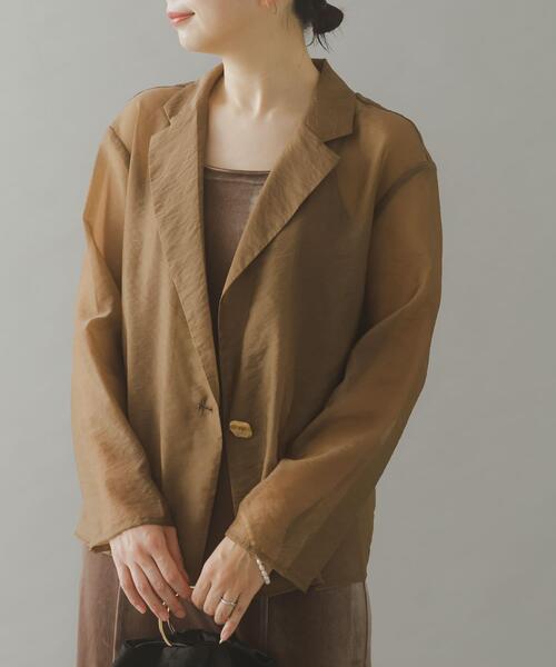 URBAN RESEARCH ROSSO WOMEN（アーバンリサーチ　ロッソ）の「kaene　シアージャケットセットベロアドレス（ワンピース・レディース・ブラウン/ブラック・36）」の3枚目の写真