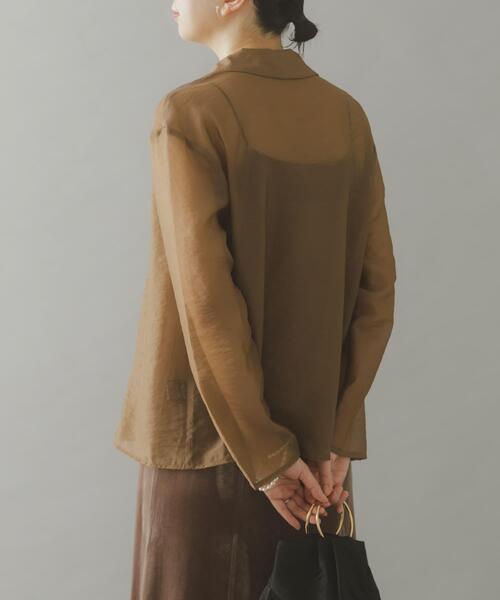 URBAN RESEARCH ROSSO WOMEN（アーバンリサーチ　ロッソ）の「kaene　シアージャケットセットベロアドレス（ワンピース・レディース・ブラウン/ブラック・36）」の4枚目の写真