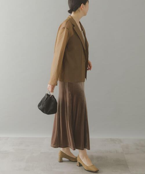 URBAN RESEARCH ROSSO WOMEN（アーバンリサーチ　ロッソ）の「kaene　シアージャケットセットベロアドレス（ワンピース・レディース・ブラウン/ブラック・36）」の6枚目の写真