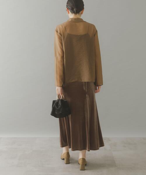 URBAN RESEARCH ROSSO WOMEN（アーバンリサーチ　ロッソ）の「kaene　シアージャケットセットベロアドレス（ワンピース・レディース・ブラウン/ブラック・36）」の7枚目の写真