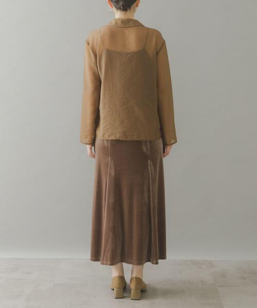 URBAN RESEARCH ROSSO WOMEN（アーバンリサーチ　ロッソ）の「kaene　シアージャケットセットベロアドレス（ワンピース・レディース・ブラウン/ブラック・36）」の10枚目の写真