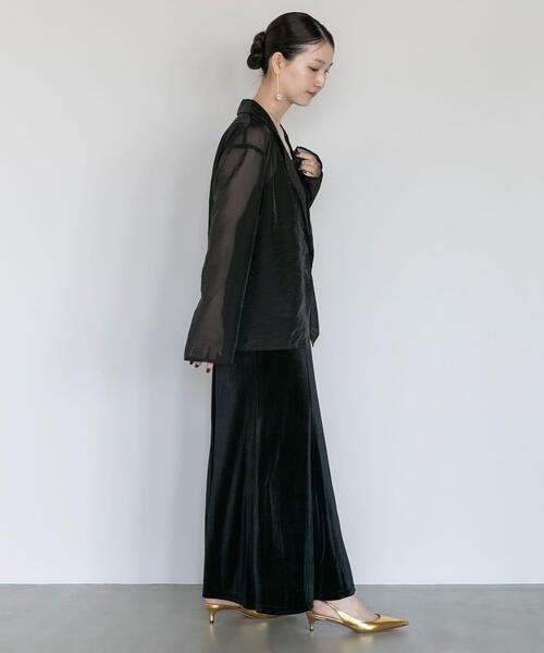 URBAN RESEARCH ROSSO WOMEN（アーバンリサーチ　ロッソ）の「kaene　シアージャケットセットベロアドレス（ワンピース・レディース・ブラウン/ブラック・36）」の18枚目の写真