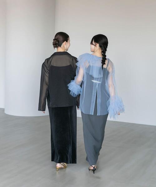 URBAN RESEARCH ROSSO WOMEN（アーバンリサーチ　ロッソ）の「kaene　シアージャケットセットベロアドレス（ワンピース・レディース・ブラウン/ブラック・36）」の21枚目の写真