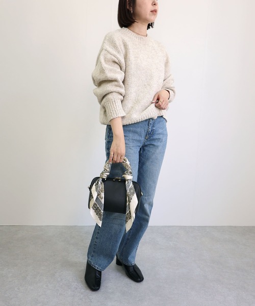 MIAN （ミアン）の「クラシカルデザインマルチスカーフ（バンダナ/スカーフ・レディース・アイボリー・FREE）」の5枚目の写真