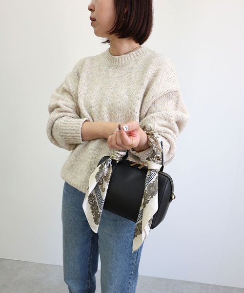 MIAN （ミアン）の「クラシカルデザインマルチスカーフ（バンダナ/スカーフ・レディース・アイボリー・FREE）」の8枚目の写真