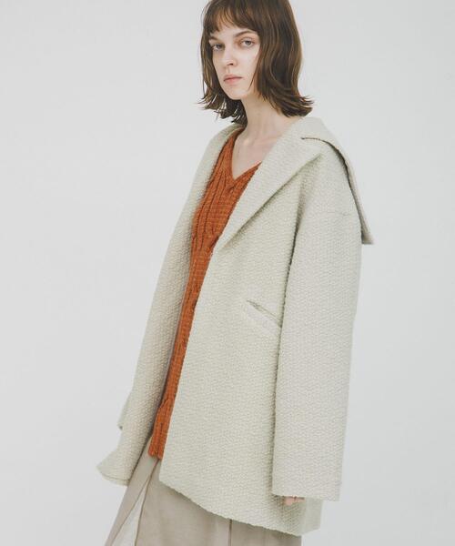 LAATO(ラート)の「sailor collar coat(その他アウター・レディース・ブラウン/マスタード・FREE)」の6枚目の写真